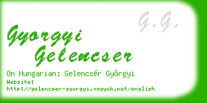 gyorgyi gelencser business card