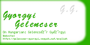 gyorgyi gelencser business card